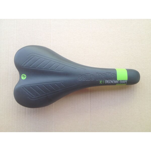 Selle Italia X1 Sattel  schwarz/grün, FeC-Gestell wei?, NEU