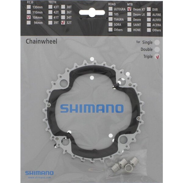Shimano Kettenblatt für Kurbel Deore XT FC-M780 / M770, 10-fach, 32 Zähne