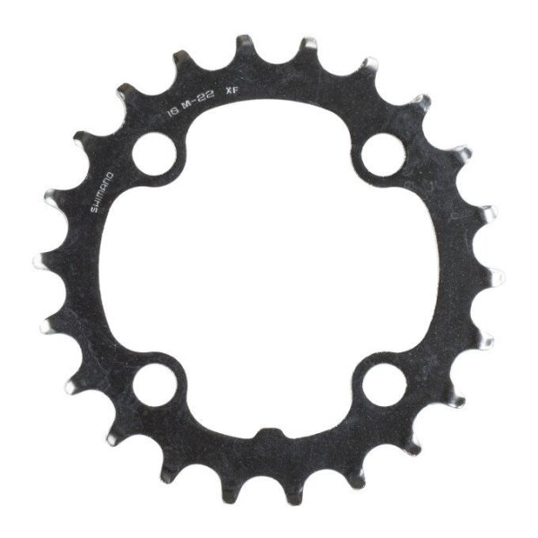 Shimano Kettenblatt für Kurbel FC-MC18/MC40/T400  4-Arm, 7/8-fach, 22 Zähne