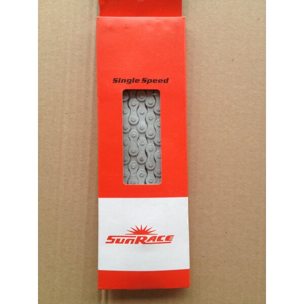 Sunrace CNS10 Dacromet Anti-Rost Kette 1/2*1/8, 112 Glieder, für Nabenschaltung