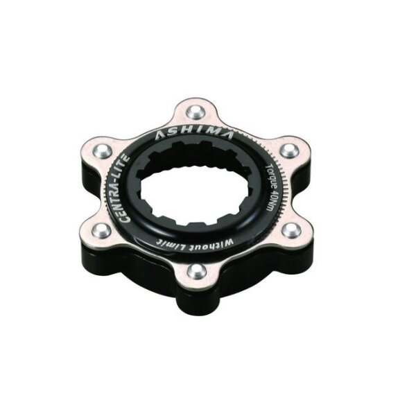 Ashima AC02 Adapter Centerlock auf IS 6-Loch für Schnellspannernaben, schwarz