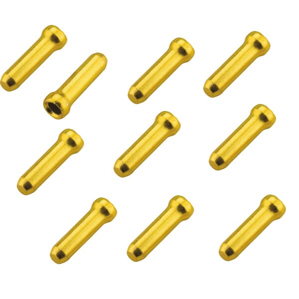 Jagwire Endkappen für Bremszug & Schaltzug, gold, VE 10 Stück