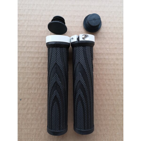 M-Wave Lenkergriffpaar links+rechts Lock-on Schraubgriff, weiß