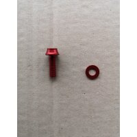 Aluminiumschraube M5*16 mm für Flaschenhalter, rot
