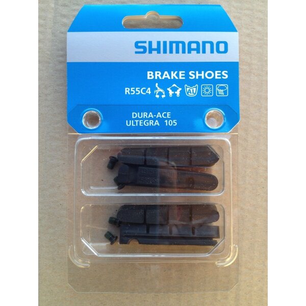 Shimano Bremsgummi R55C4 für Rennradbremsen 4er Pack, OVP