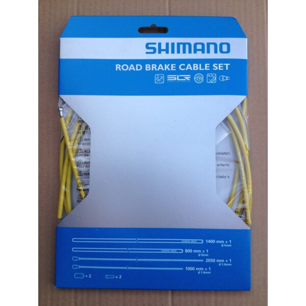 Shimano Bremszug Set Race / Road Sil-Tec Edelstahl, gelb