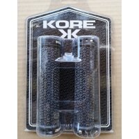 Kore Ikon Skinny Lock-on Griffe, 1 Paar, dunkelgrau