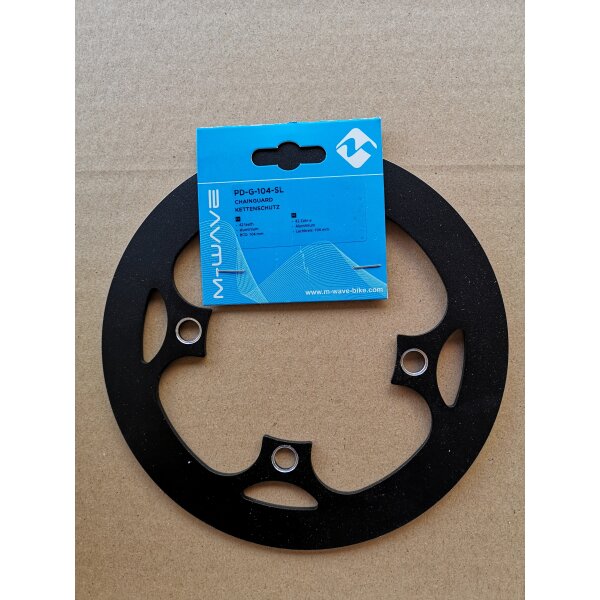 M-Wave PD-G-104-SL 42 Kettenschutz E-Bike für 42 Zähne, LK 104 mm, schwarz
