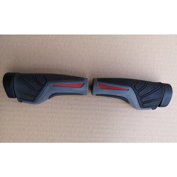 Herrmans Adrenalin ergonomische Lenkergriffe Lock-on, schwarz/grau/rot