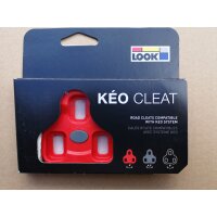 Look Keo Schuhplatten / Cleats, rot 9°, Orginalteil