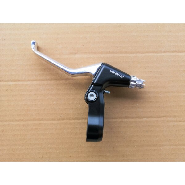 Alhonga 3-Finger Bremshebel links für V-Brake, schwarz/silber