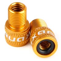 Quaxar Ventiladapter von SV auf AV, gold, 1 Paar