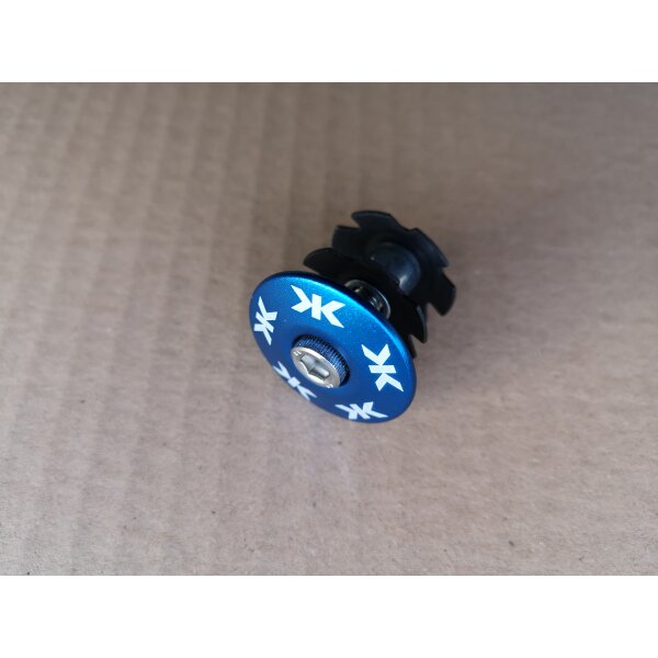 Kore Kralle und Deckel für Aheadsteuersatz 1 1/8", blau