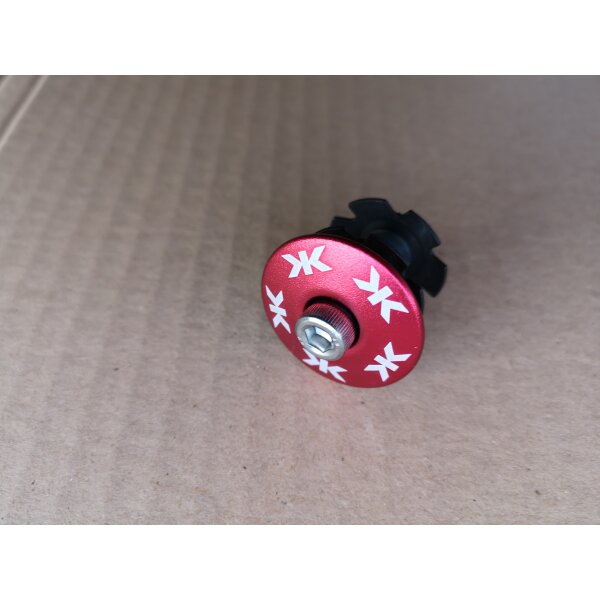 Kore Kralle und Deckel für Aheadsteuersatz 1 1/8", rot