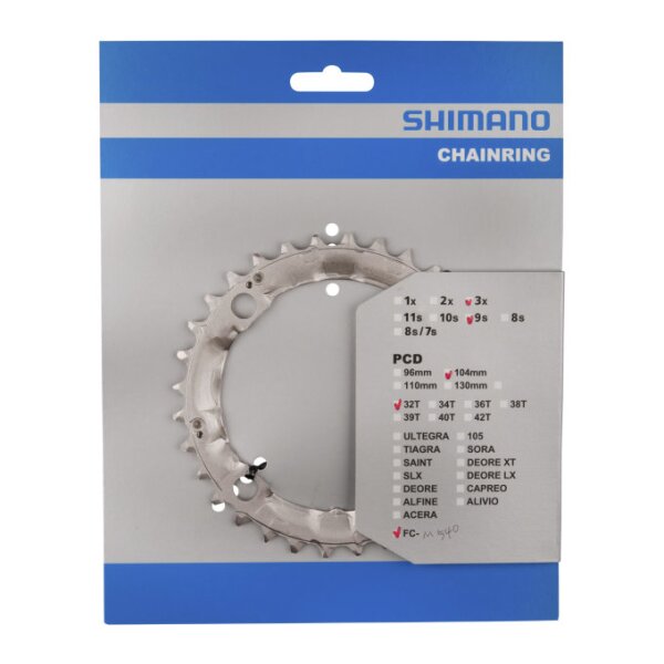 Shimano Kettenblatt für Kurbel Deore FC-M540, 9-fach, 32 Zähne