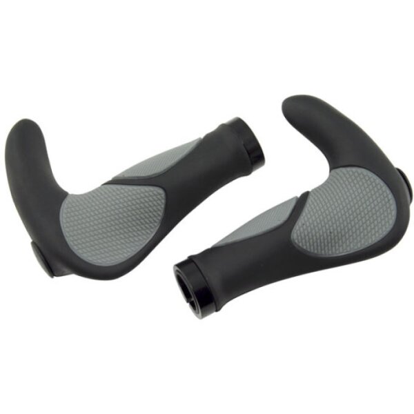 Longus Ergobull Lock-on Lenkergriffe, schwarz, 1 Paar, NEU