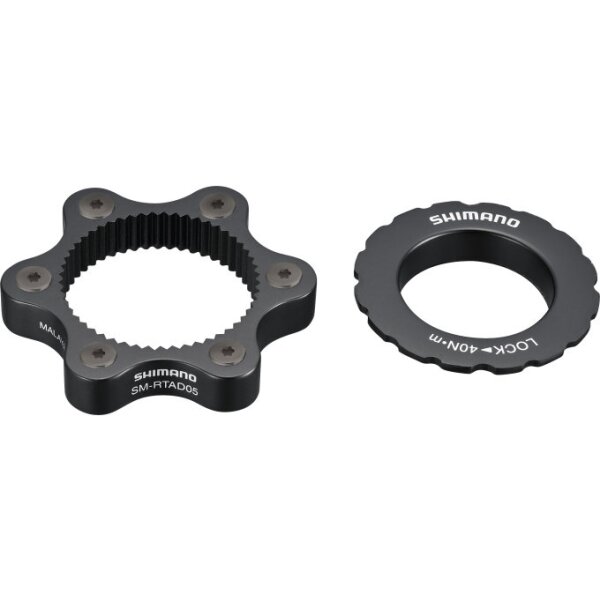 Shimano SM-RTAD05 Adapter Centerlocknabe auf IS 6-Loch Scheibe, schwarz