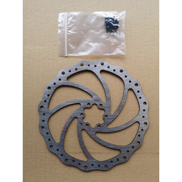 M-Wave BD-203 Bremsscheibe IS 6-Loch, 203 mm