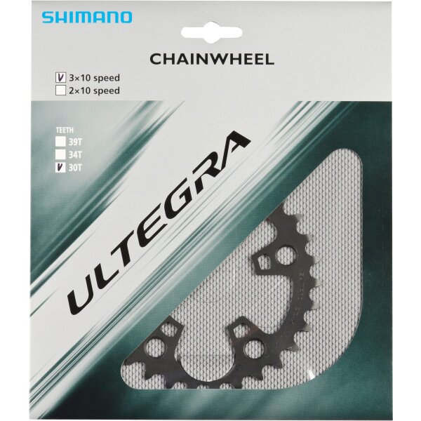 Shimano Kettenblatt für Kurbel Ultegra FC-6703 5-Arm, 3*10, 30 Zähne, grau, NEU