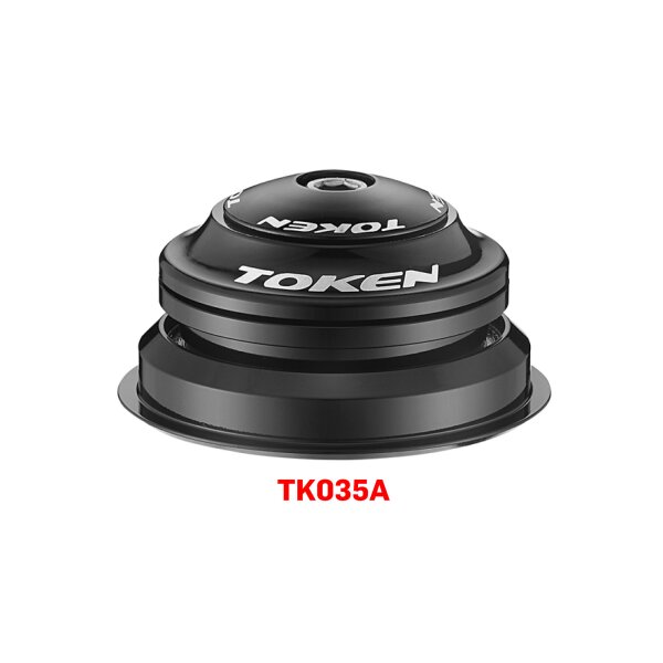 Token MTX TK035A Steuersatz semi-integriert ZS44/ZS56 , Cartridgelager, 1 1/8 Zoll, schwarz