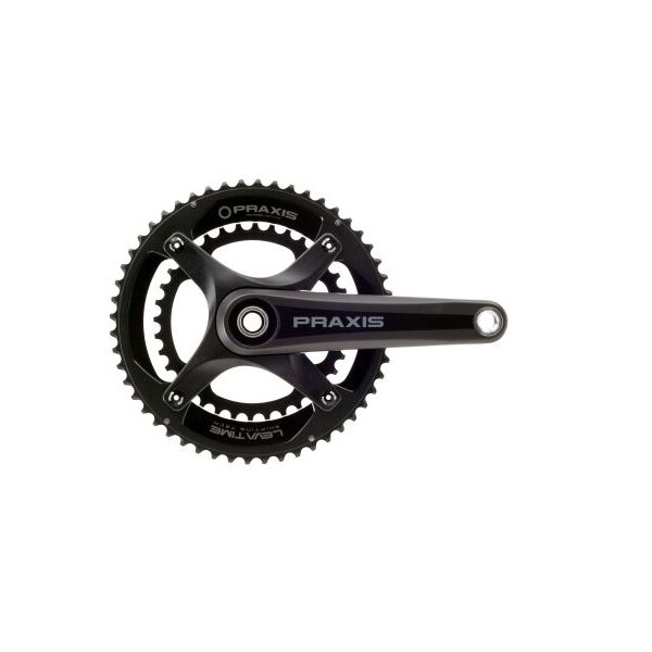 Praxis Zayante Carbon M30 Kurbel 2*11, 52/36 Zähne, 175 mm, schwarz, OHNE Lager, NEU