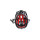 QT Cycletech Helm mattschwarz/rot, Gr. 54-58 cm