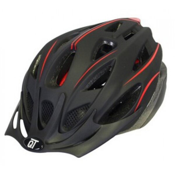QT Cycletech Helm mattschwarz/rot, Gr. 58-61 cm