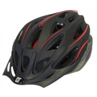 QT Cycletech Helm mattschwarz/rot, Gr. 58-61 cm