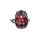 QT Cycletech Helm mattschwarz/rot, Gr. 58-61 cm