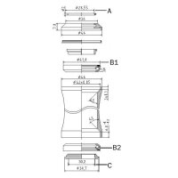 Tange Seiki Technoglide IS42 Steuersatz vollintegriert 1 1/8 Zoll