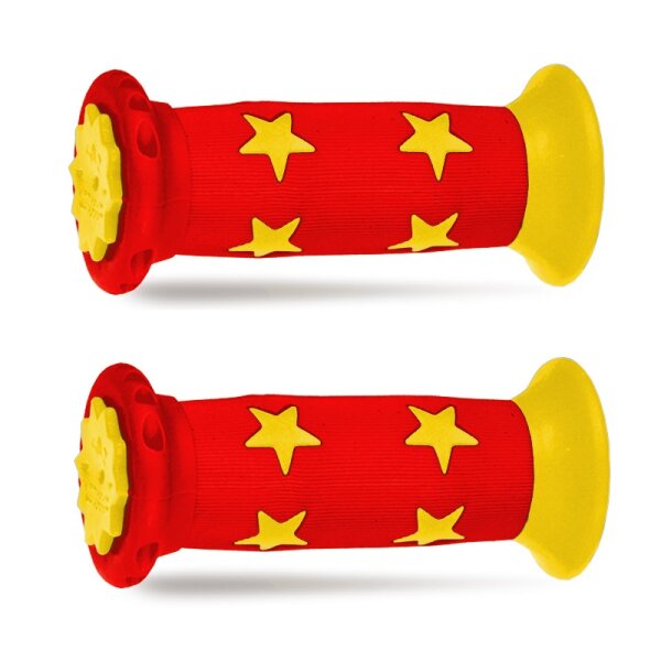 Progrip Kinder-Lenkergriffe rot/gelb, Set links+rechts