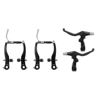 Promax Set V-Brake Felgenbremse mit Bremshebeln vorn und...