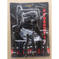 Promax Set V-Brake Felgenbremse mit Bremshebeln vorn und hinten, schwarz