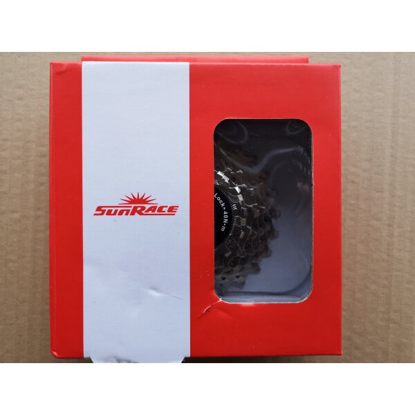 Sunrace CSR91 Kassette Rennrad 9-fach, 11-25 Zähne, silber