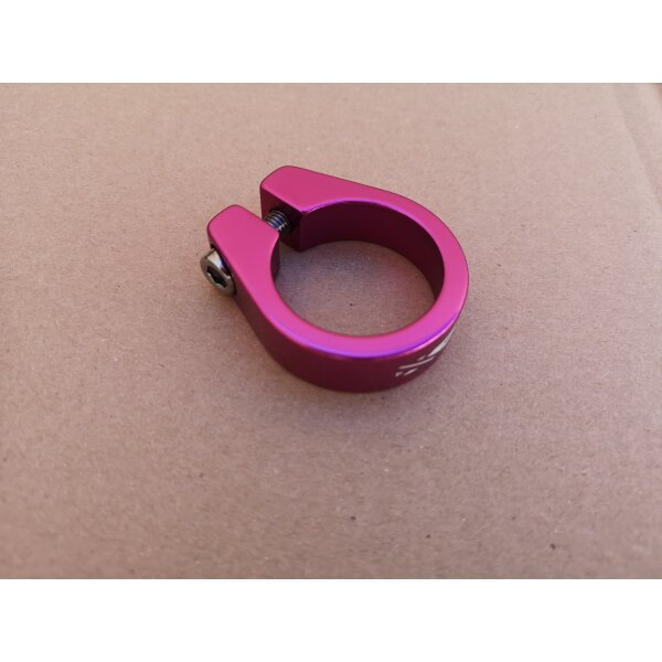 XLC PC-B05 Sattelklemme / Sattelstützklemme mit Schraube, 34,9 mm, purple