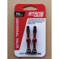 Stans Notubes Tubeless Ventil-Set (2 Stück) Alu SV 44 mm, rot
