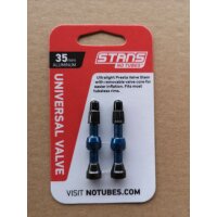 Stans Notubes Tubeless Ventil-Set (2 Stück) Alu SV 35 mm, blau