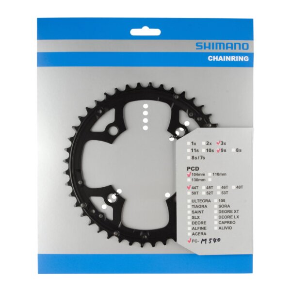 Shimano Kettenblatt für Kurbel Deore FC-M540 KSS, 9-fach, 44 Zähne