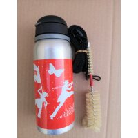 Elite Coki Trinkflasche Aluminium, 0,4 l, orange/weiß