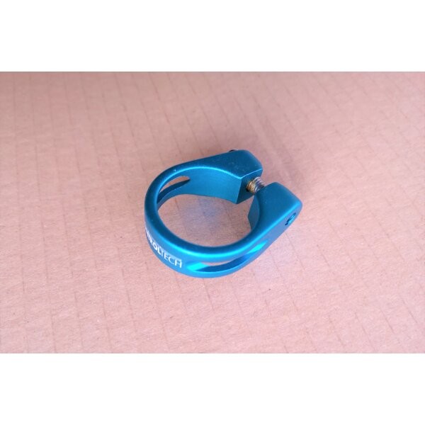 Control Tech One Sattelklemme / Sattelstützklemme mit Schraube, 31,8 mm, blau