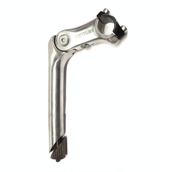 Kettler Schaftvorbau für 1 1/8" Gewindegabel, 25,4*80 mm, silber, verstellbar