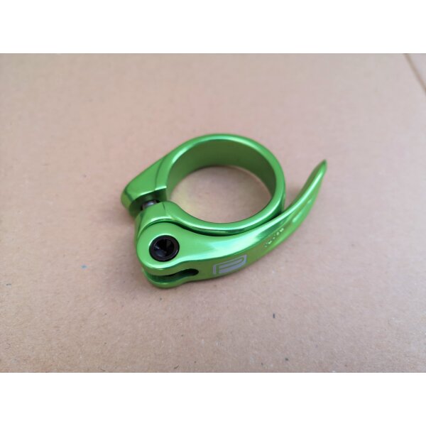 Promax SL Sattelklemme / Sattelklemmschelle Schnellspanner, 34,9 mm, grün
