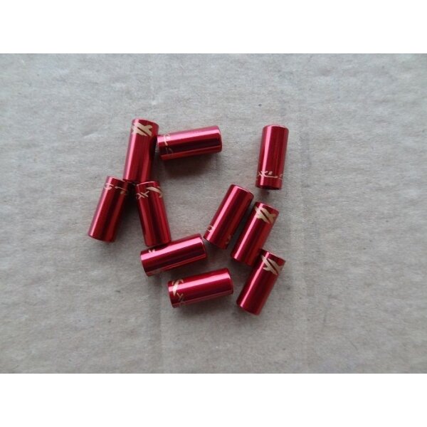 XLC SH-X07 Endkappen Schaltau?enhüllen 4 mm, rot, VE 10 Stück, NEU