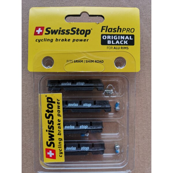 Swissstop Flash Pro Original Black Bremsbelag für Alufelgen, Shimano+SRAM+Campa