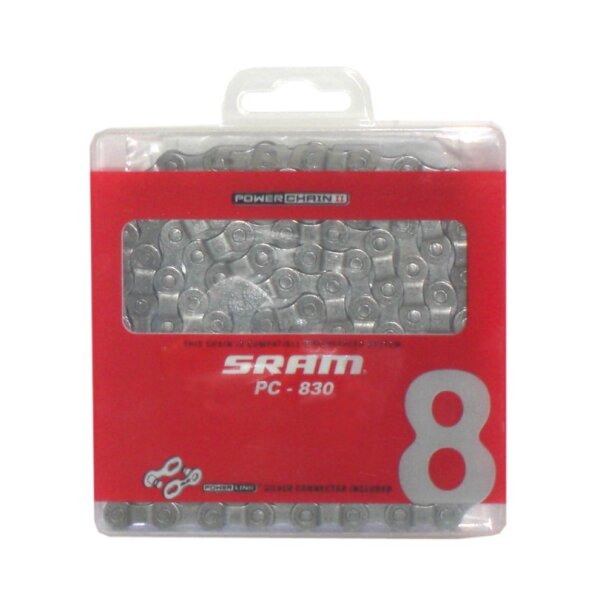 SRAM PC 830 Kette 7/8-fach inkl. PowerLink silver, 114 Glieder, OVP