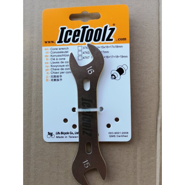 Icetoolz Konusschlüssel für Naben 15/16 mm