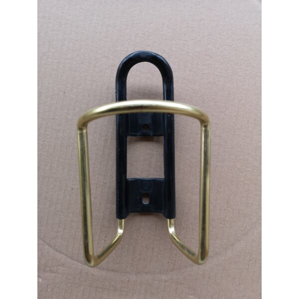 Flaschenhalter Aluminium, gold/schwarz