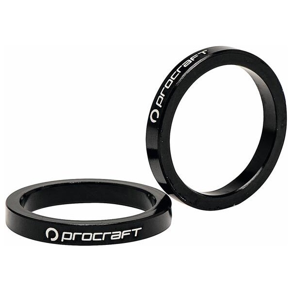 Procraft Steuersatz Spacer Aluminium für 1 1/8" Gabel, schwarz, 5 mm, VE 1 Stück