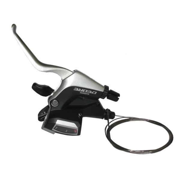 Shimano ST-M590 Deore Brems-Schalthebel links, 3-fach, silber, NEU