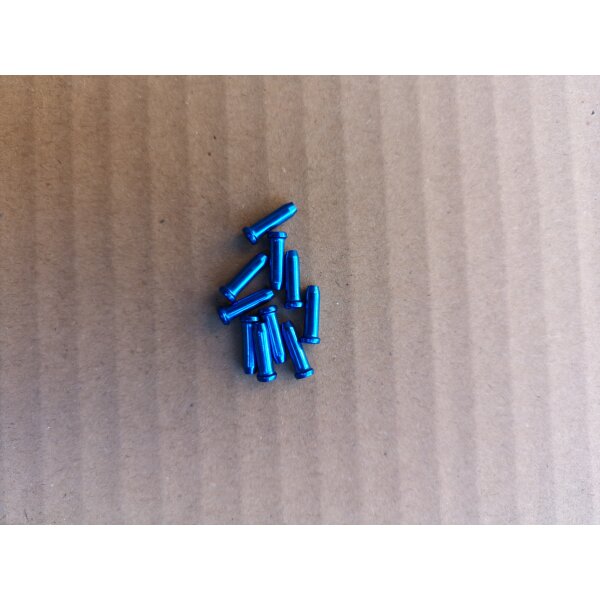 Quaxar Endkappen 1,6 mm für Innenzug, blau, VE 10 Stück